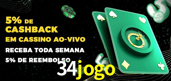 Promoções do cassino ao Vivo 34jogo